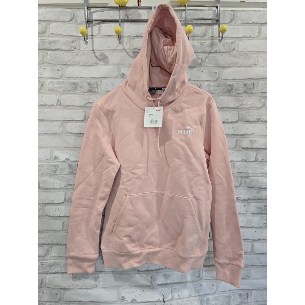 Puma Women Sz S Pullover Hoodie Sweatshirt Rose Quartz Small New NWT